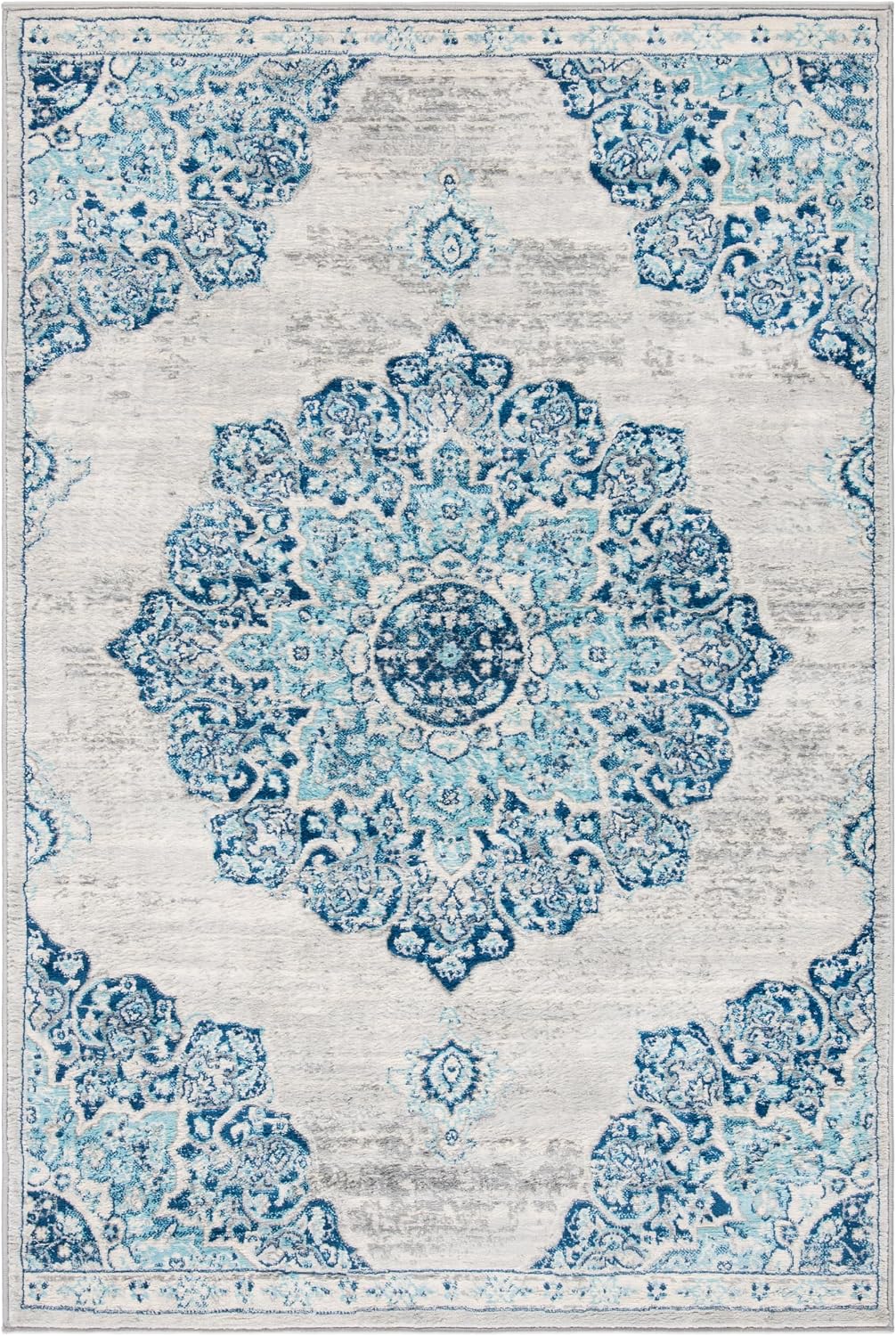 Alfombra decorativa 3x5ft medallón entrada sala