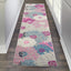Alfombra gris 2'2"x10' floral campestre dormitorio sala