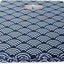 Papelera plegable lados duros olas azul grande