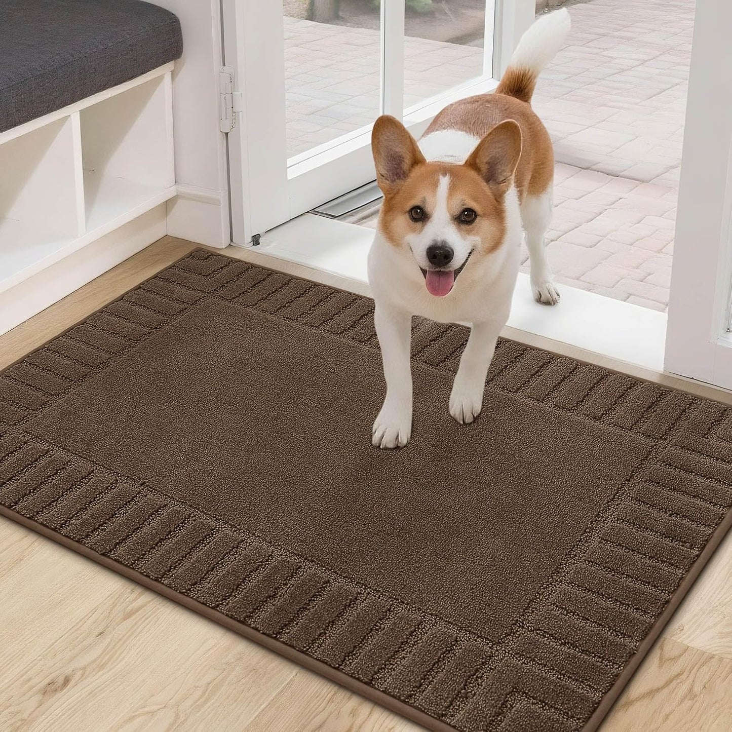 Alfombra puerta antiderrap absorbente lavable perfil bajo
