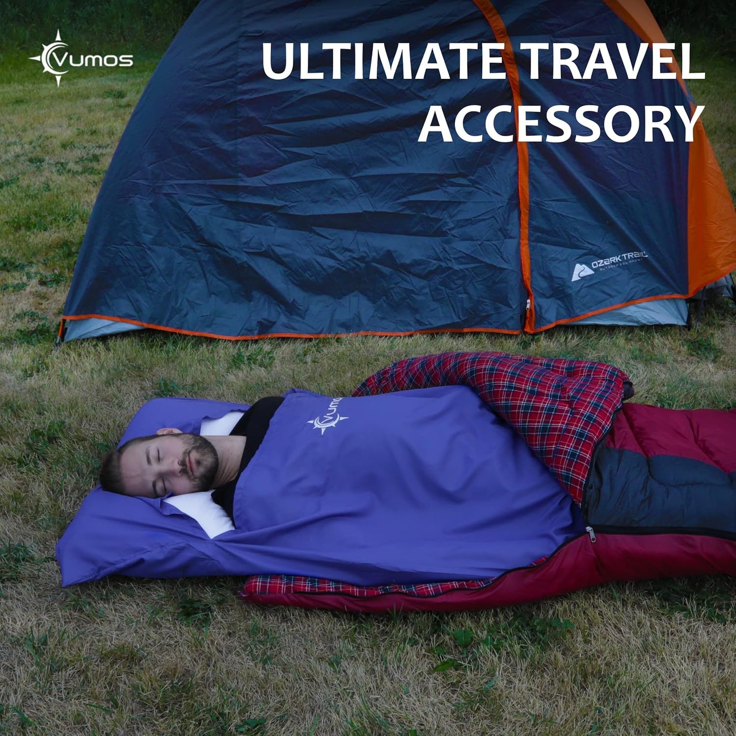 Forro saco dormir sábana campamento material seda cremallera