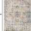 Alfombra área 2'2"x4' gris y dorado diseño bohemio