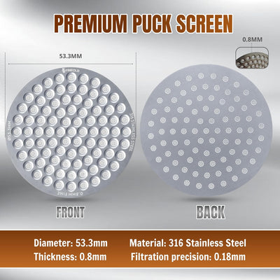 Pantalla de disco de acero inoxidable para portafiltro Breville Sage (plata)