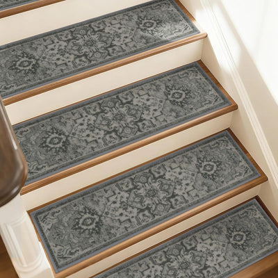 4 Alfombras antideslizantes lavables 20x76cm para escalera