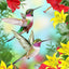 Banderas jardín colibríes 12x18poliéster doble cara