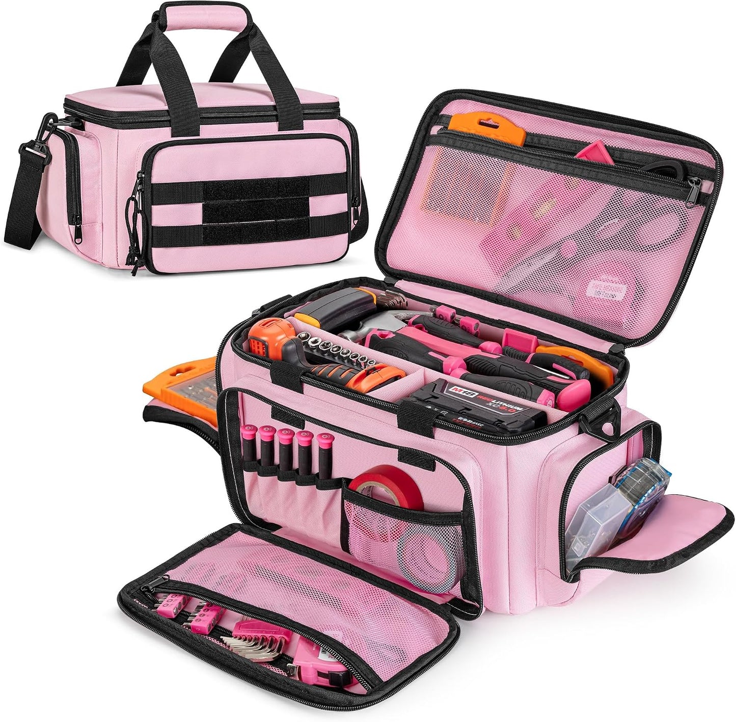Bolsa herramientas mujer antifricción táctica rosa