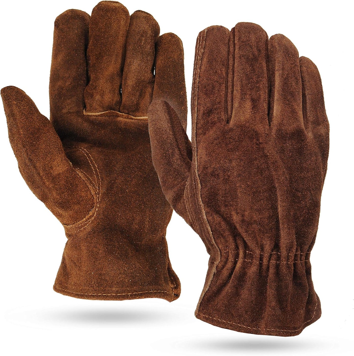 Guantes cuero vaca gamuza sin forro