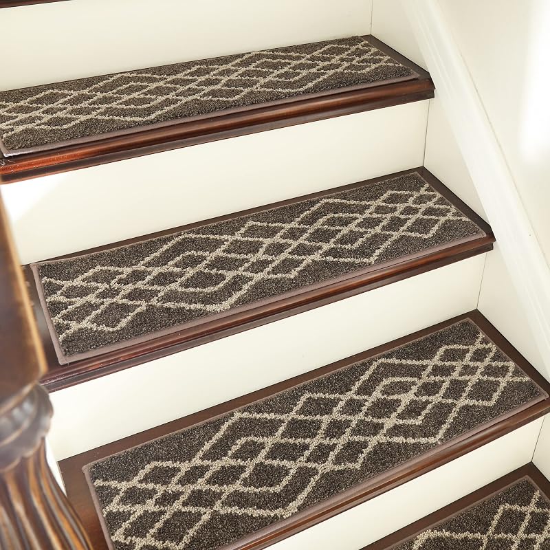 Alfombras antideslizantes escaleras 28x9pulg poliéster