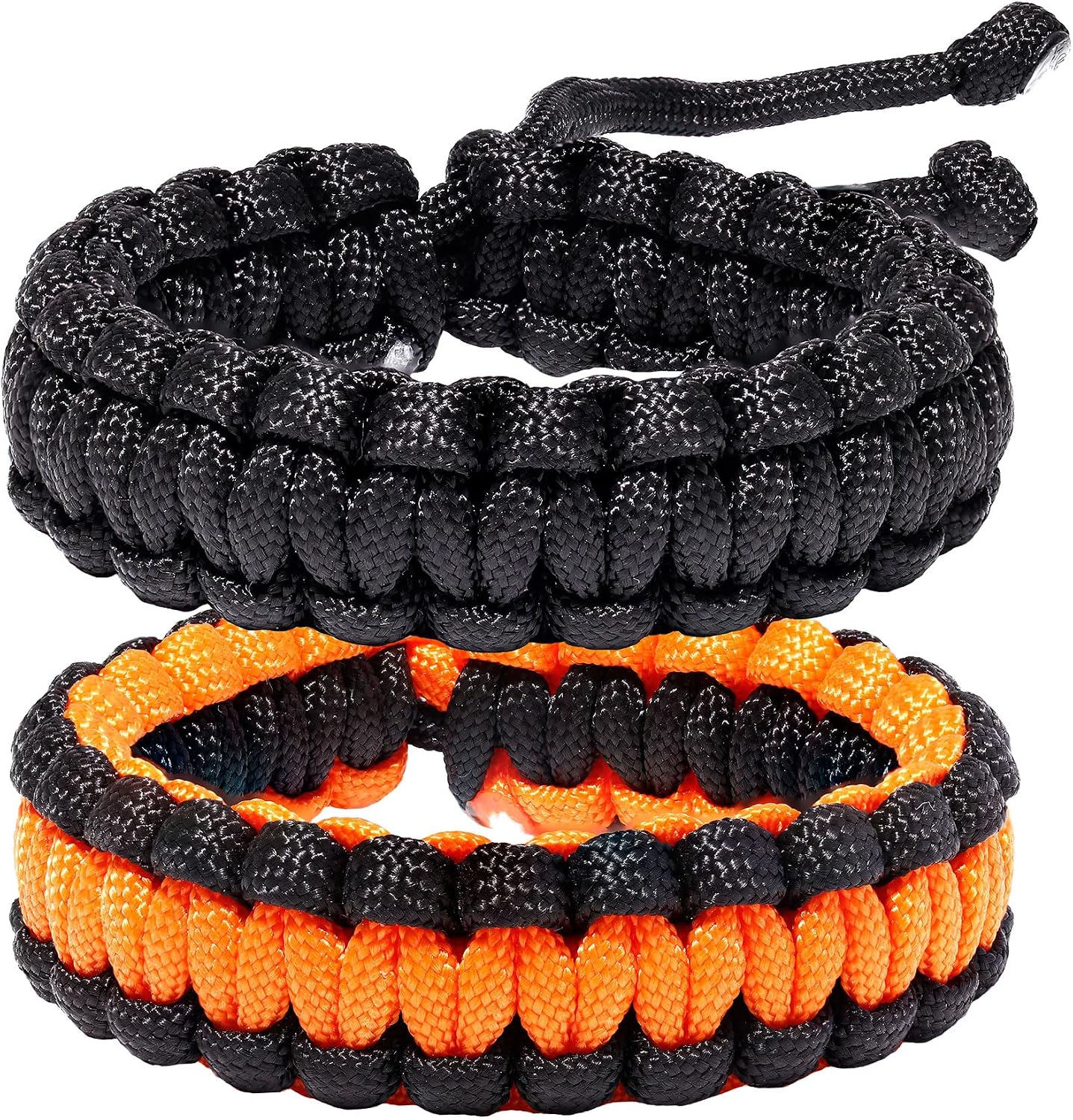 2 Pulseras Cuerda Paracaídas Trenzadas Ajustables Mujer