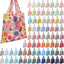 100 Bolsas Comestibles Plegables Extragrandes Reutilizables con Asa