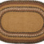 Alfombra yute marrón estrella ovalada 20x30pulg
