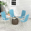 Set 4 sillas plegables para patio con reposabrazos color