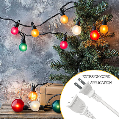 Cable extensión blanco 10ft 5A 625W macho-hembra uso interior