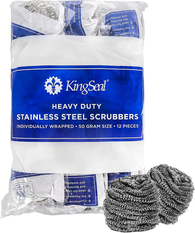 24 Pzas Estropajos Acero Inox Resistentes 1.76oz