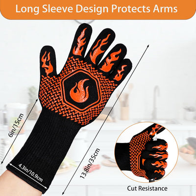 Guantes ignífugos para barbacoa horno cocina 13.5pulg