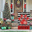 Bandera jardín invierno pata perro 12x18pulg doble cara navidad