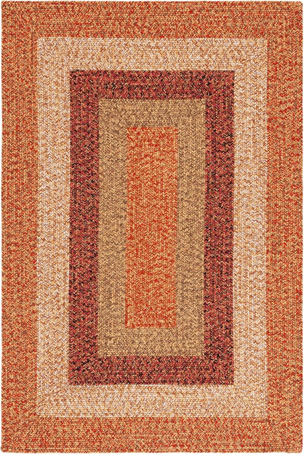 Alfombra exterior lavable trenzada 3ft cuadrada reversible