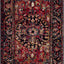 Alfombra acento persa 2.3x4ft rojo multi sin desgaste