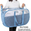 Cesta plegable para ropa sucia con manijas duraderas azulgris