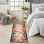 Alfombra dormitorio 2x6ft multicolor fácil de limpiar