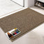 Tapete puerta antiderrap caucho 20x32" color gris pardo