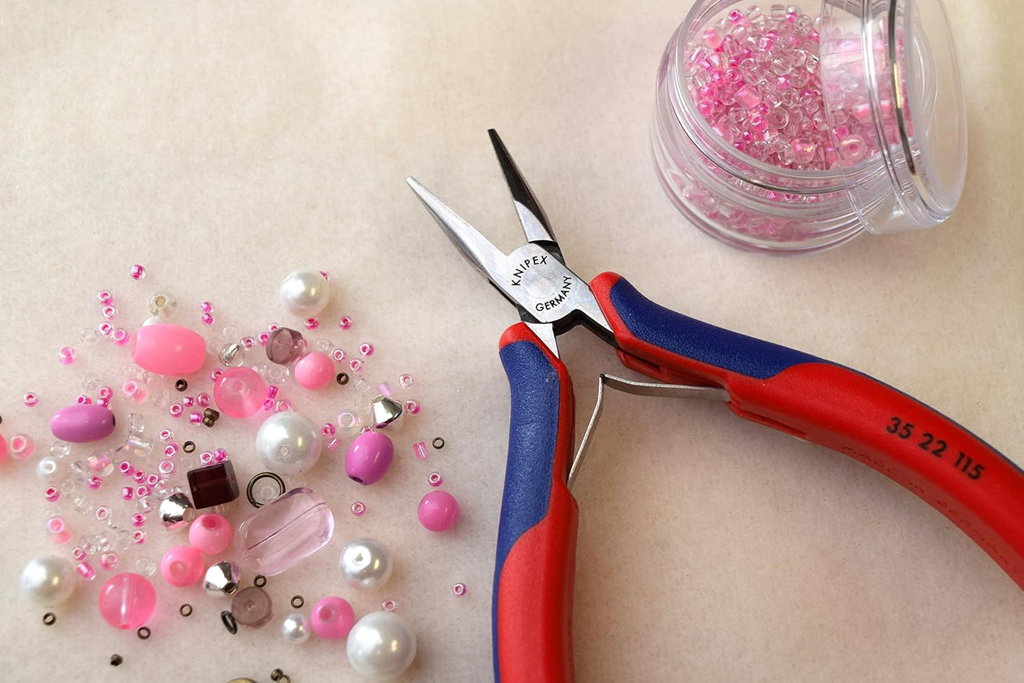 Alicates electrónicos KNIPEX 4.5 con puntas semicirculares
