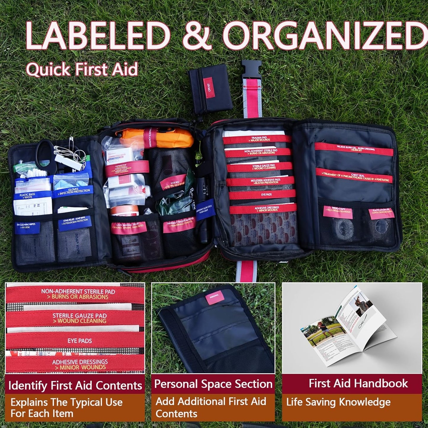 Kit primeros auxilios MOLLE remov. auto camping