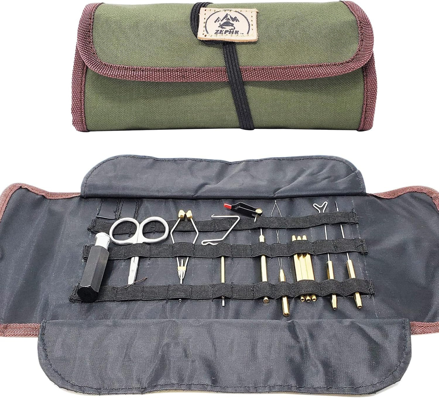 Kit herramientas atar moscas con bolsa