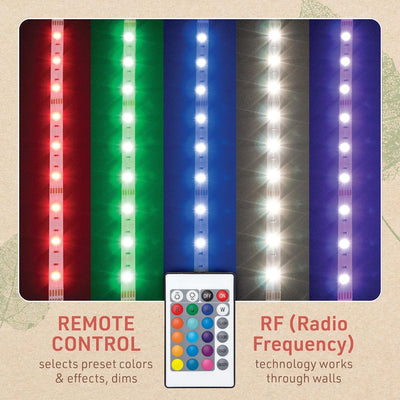Kit tira luces LED multicolor 12pulg control remoto