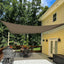 Toldo cuadrado permeable beige rayas blanco