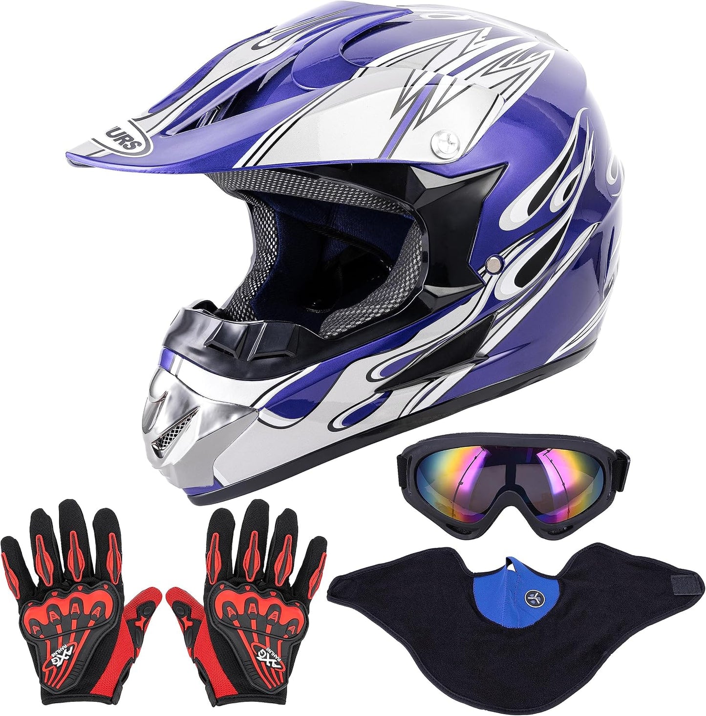 Casco motocross unisex con visera ajustable DOT