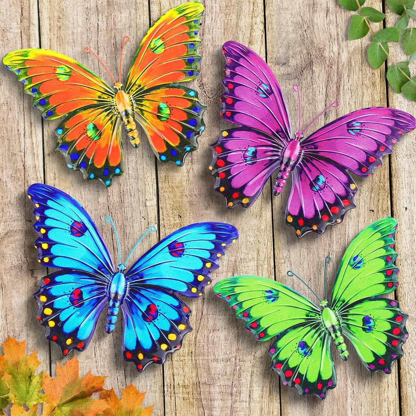 Decoración pared mariposa metal 3d para jardín y balcón