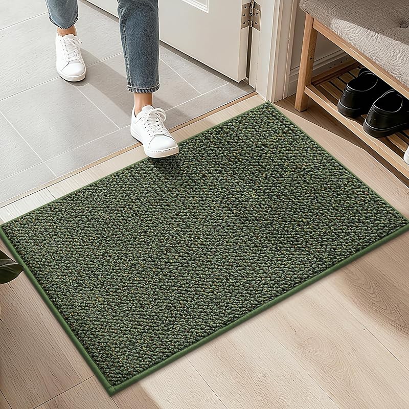 Alfombra entrada 20x32pulg antideslizante lavable absorbente