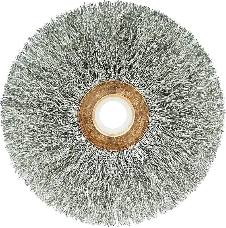 Rueda alambre acero inox 3" orificio eje 1/2-3/8 10pzas