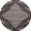 Alfombra redonda 7ft10pulg gris carbón/marfil