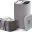 Set 2 cestas lavado plegables 35L y 60L gris