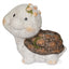 Maceta estatua tortuga gris con drenaje 13"