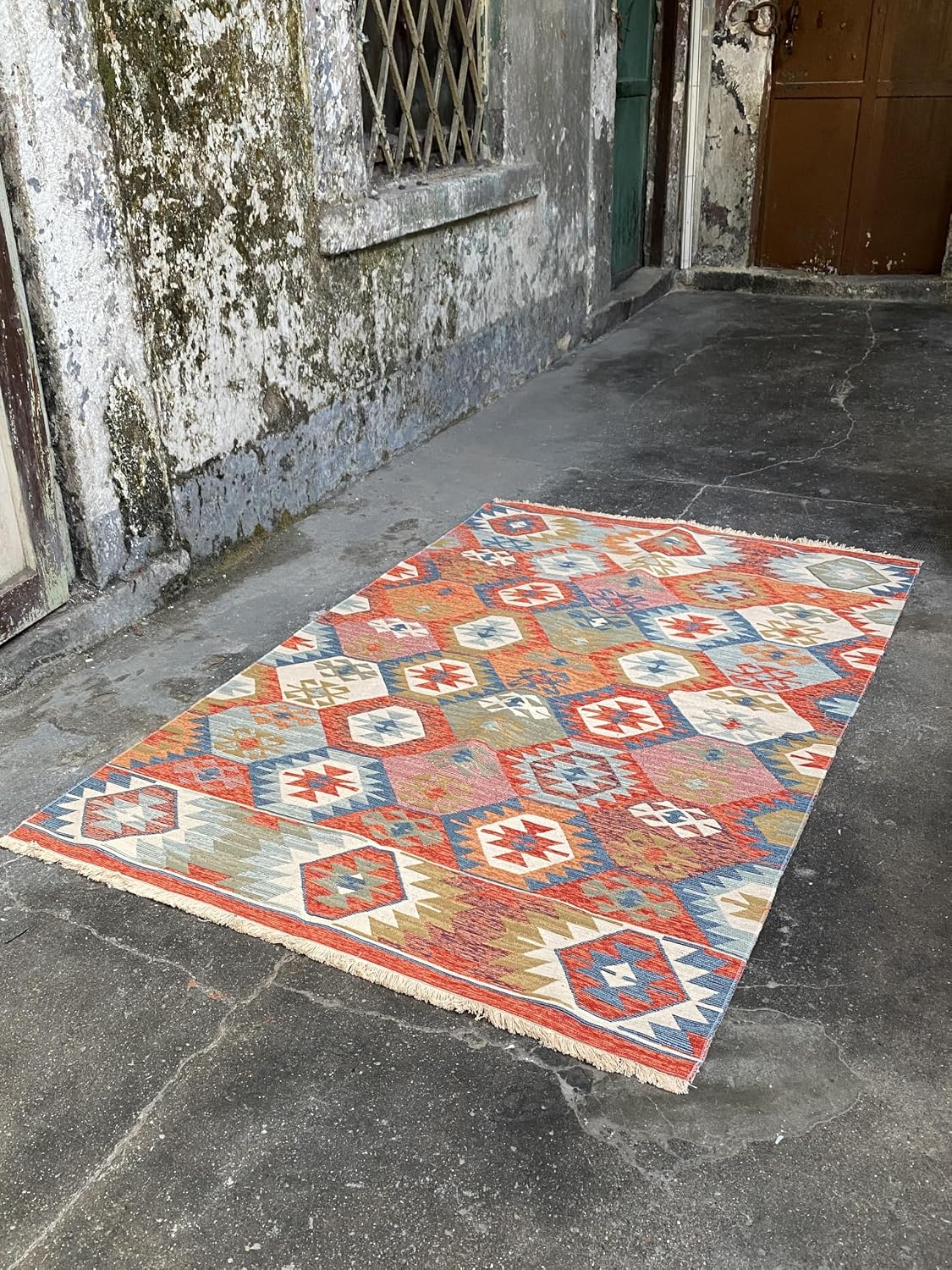 Alfombra lavable reversible algodón 2'8"x6'7"