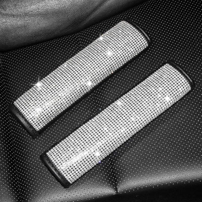 Almohadillas hombro cinturón seguridad funda cristal diamantes auto