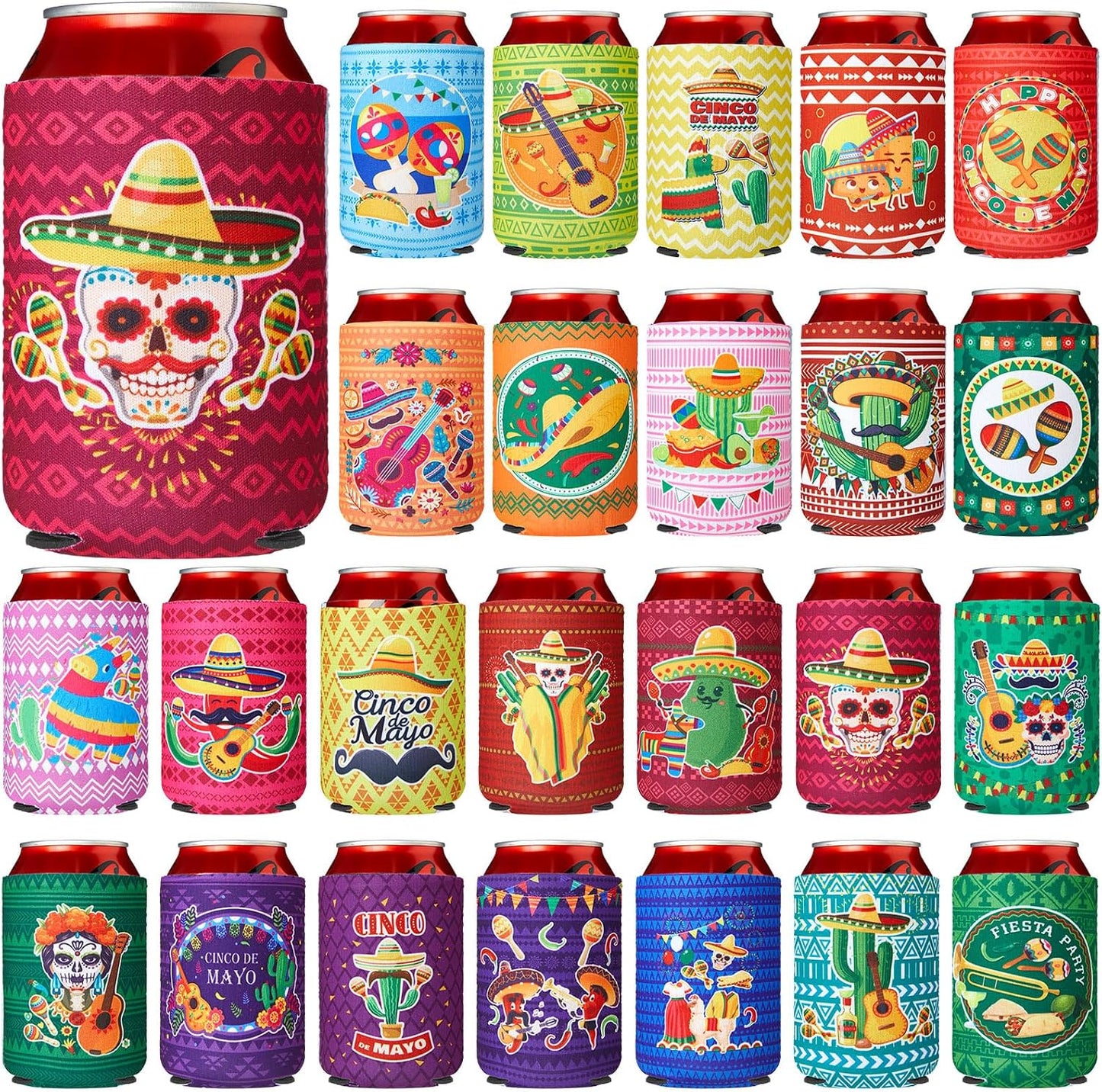 24 Pzas Decoraciones Fiesta Cactus 12oz