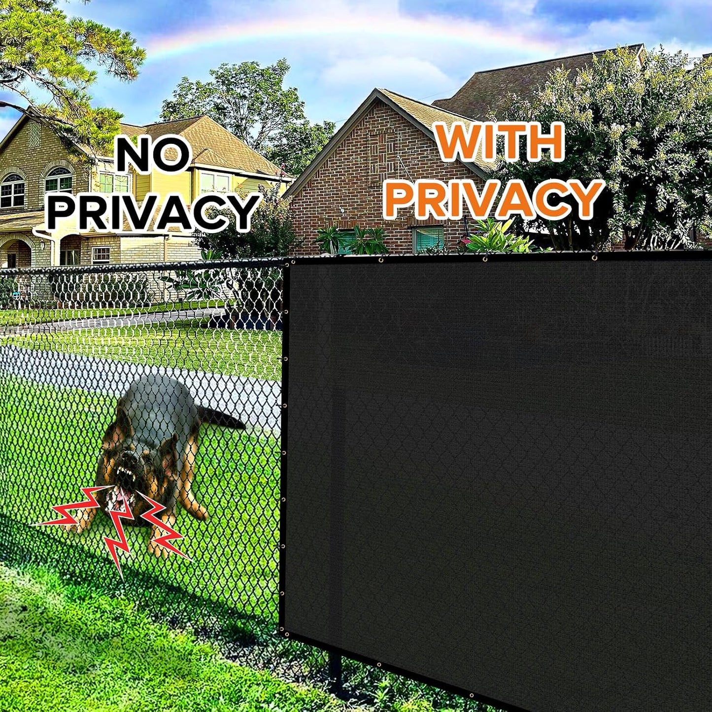 Malla privacidad valla 3x16ft tela resistente negro