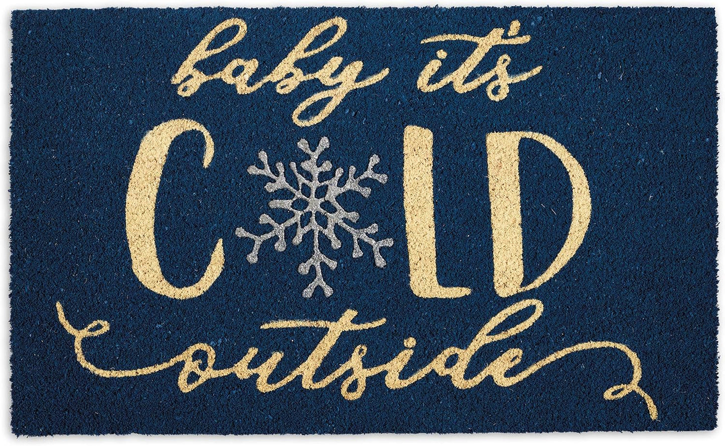 Tapete Navidad exterior fibra coco 17x29" Baby It's Cold
