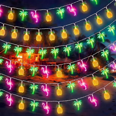 Guirnalda 80 luces LED hawaiana 40pies para fiestas verano