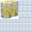 48 Vasos Plástico Vintage 8.5oz Copas Vino Retro Azul