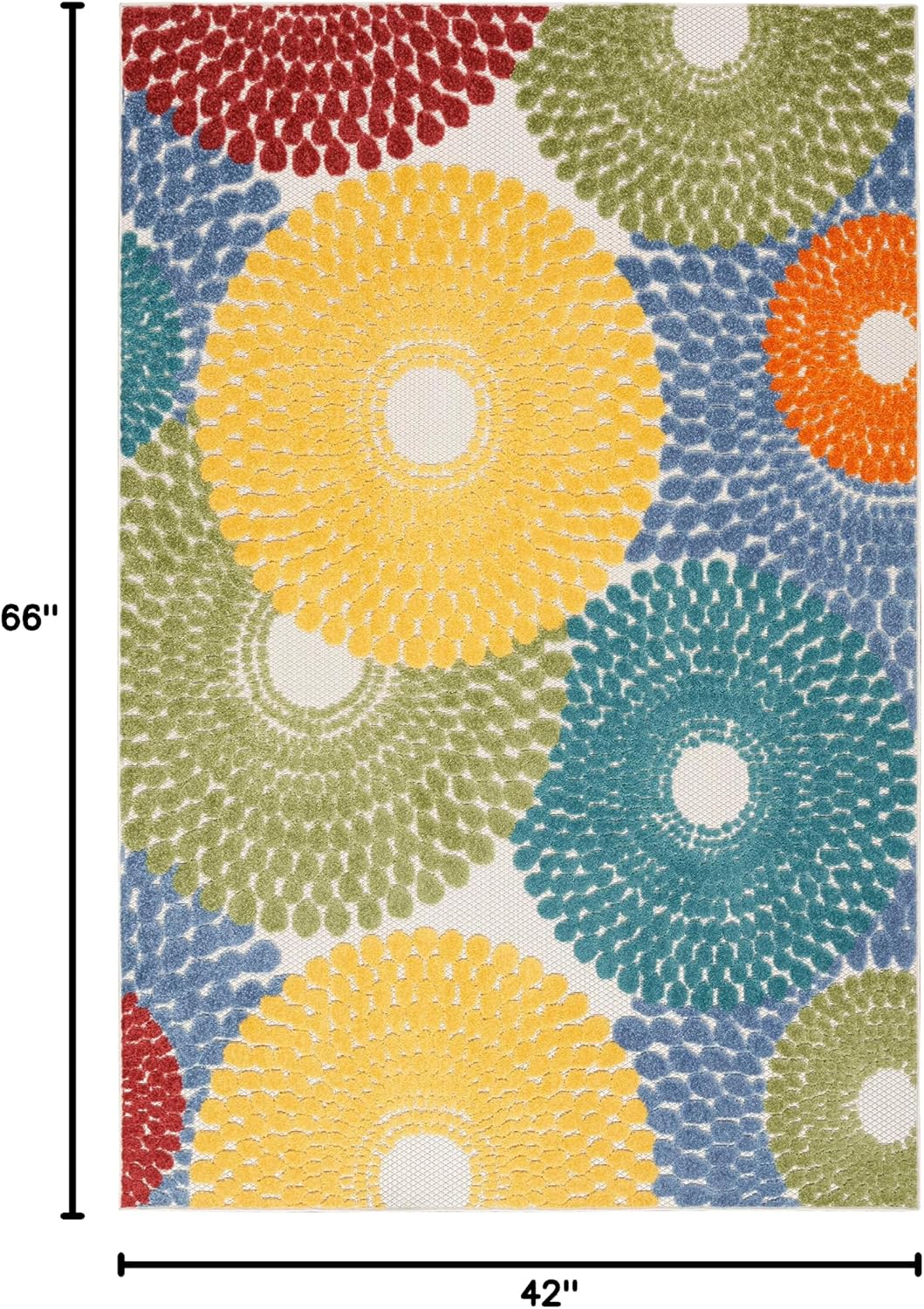 Alfombra multicolor 3x5" dormitorio sala comedor cocina