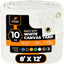 Lona blanca resistente 10oz con ojales latón 8x12pulg