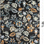 Alfombra área floral vid moderna 7x10ft color negro