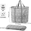 Cesta flexible para ropa sucia 80L plegable gris
