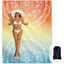 Manta playa suave 106x81" diseño mandala con bolsillos