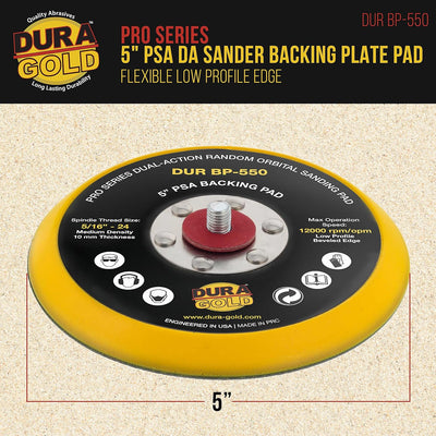 Almohadilla lijadora PSA DA 5pulg borde flexible doble accion